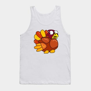 Chicken Turkey (eyes looking down left and facing the right side) - Thanksgiving Tank Top